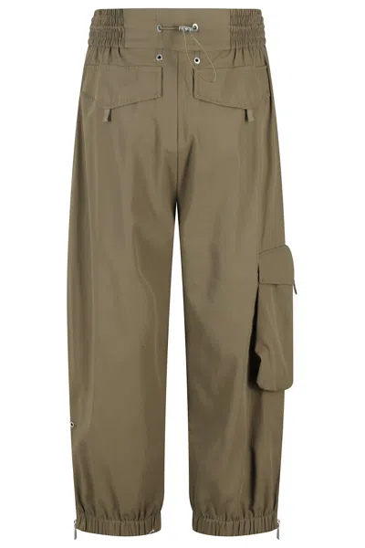 Pinko Fluid Cargo Pants With Relaxed Fit In Brown