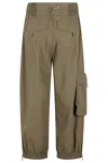 Pinko Fluid Cargo Pants With Relaxed Fit In Brown