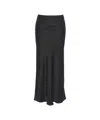 Pinko Fluid Silhouette Black Maxi Skirt In Black