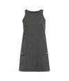 Pinko Focilide Sleeveless Mini Dress In Nero E Bianco