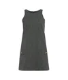 Pinko Focilide Sleeveless Mini Dress In Nero E Bianco