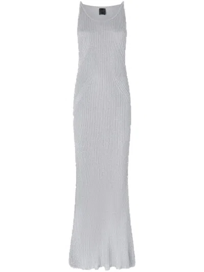 PINKO FORM-FITTING LONG VISCOSE DRESS WITH THIN STRAPS