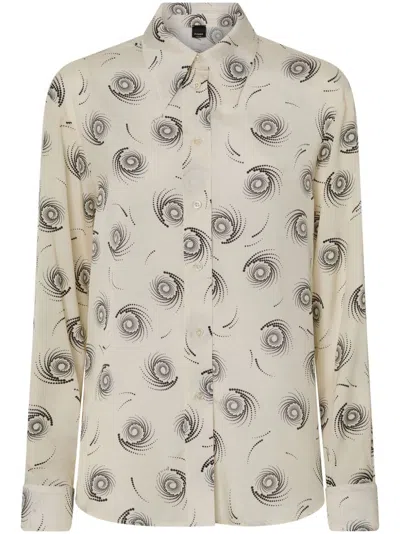 Pinko Woman Shirt Ivory Size 6 Viscose In White