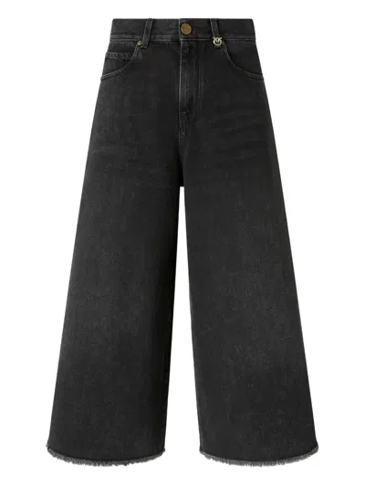 Pinko Frayed-hem Jeans In Blue