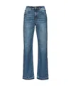 Pinko Frayed-trim Flared Jeans In Blue