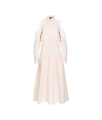Pinko Fringe-detailing Cotton Dress In Pink