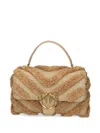Pinko Fringed Chevron Shoulder Bag