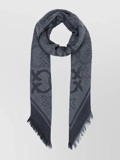 PINKO FRINGED EDGES PATTERNED SCARF