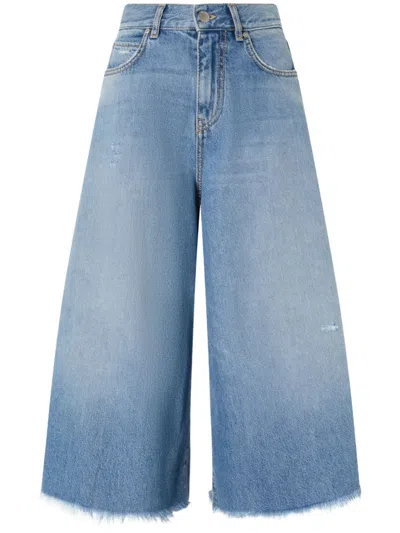 PINKO FRINGED FLARED JEANS