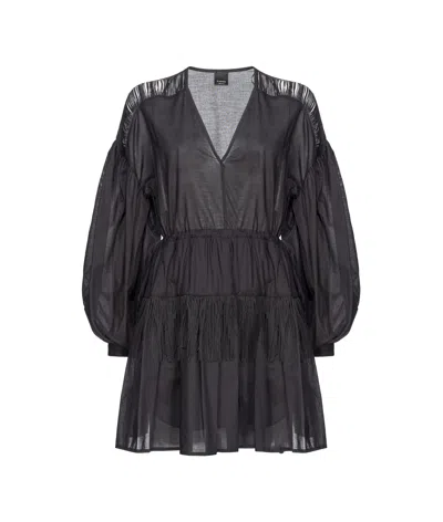 PINKO FRINGED FLARED MINI DRESS