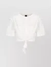 Pinko T-shirt Court Avec Naud Sur Le Devant In White