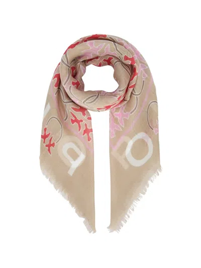 Pinko Fringed Scarf In Pattern