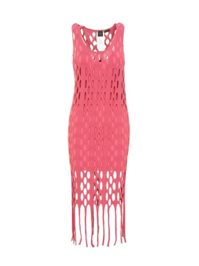 Pinko Fringed Sleeveless Maxi Dress