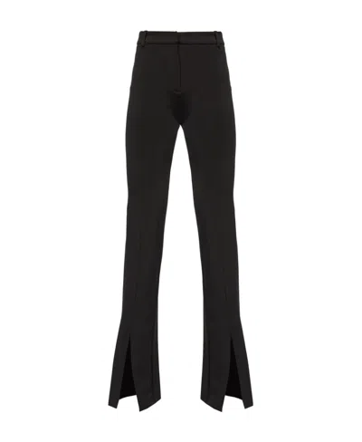 Pinko Front Slit High-waist Trousers In Black