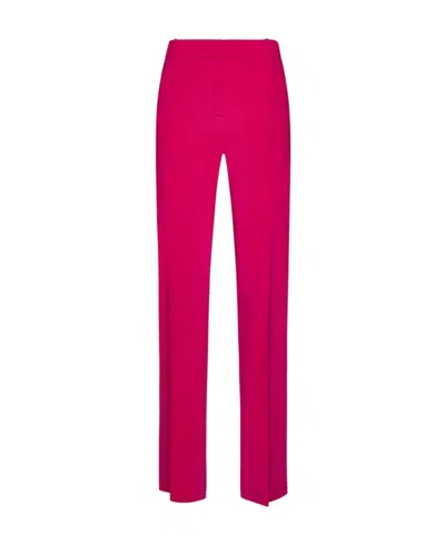 Pinko Front-split Slim-fit Trousers In Pink