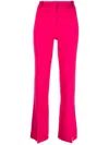 Pinko Front-split Slim-fit Trousers In Rosa