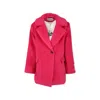 Pinko Fuchsia Coat For Girl With Logo In Fuchsia