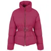Pinko Pink Nylon Jackets & Women's Coat In Fuchsia