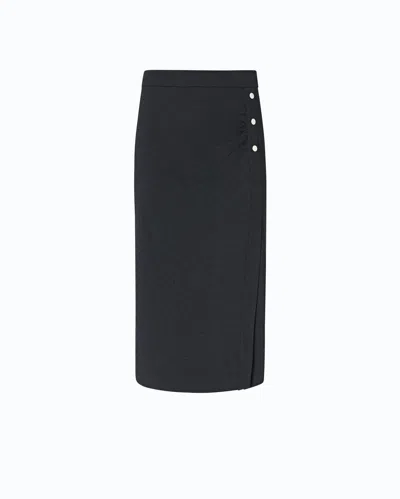 Pinko - Full Milano Knit Pencil Skirt - 36 In Gray