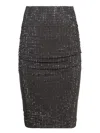 PINKO FULL RHINESTONE BLACK SKIRT