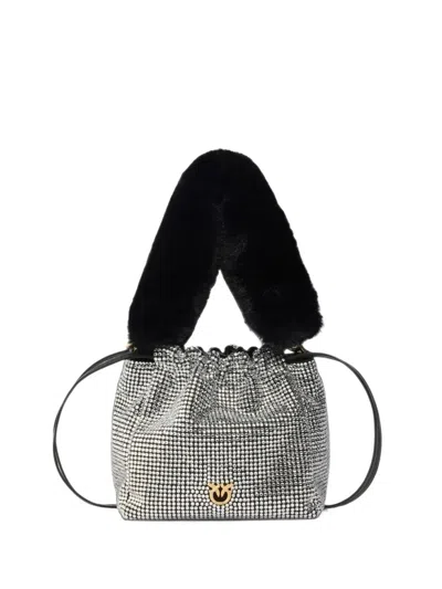 Pinko Full Strass Pouch In Black