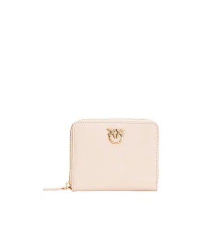 Pinko Full Zipper Square Wallet In Nude