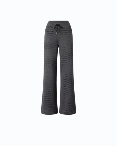Pinko Rhinestone-embellished Track Pants In Gray