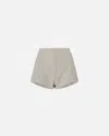 Pinko Fully Rhinestoned High-waist Shorts In Gray
