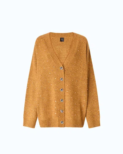 Pinko - Fully Rhinestoned Wool-blend Cardigan - Xs