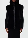 Pinko Fur Coat  Woman Color Black In Animal Print