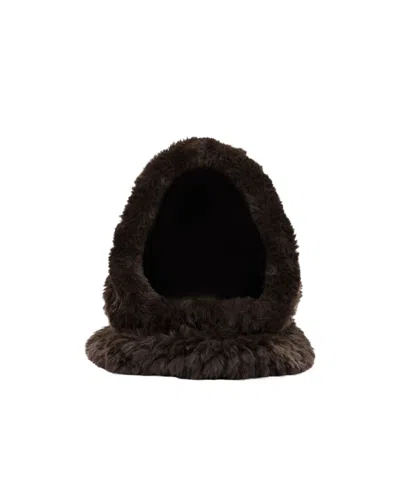 Pinko Fuzzy Pull-on Hat In Brown