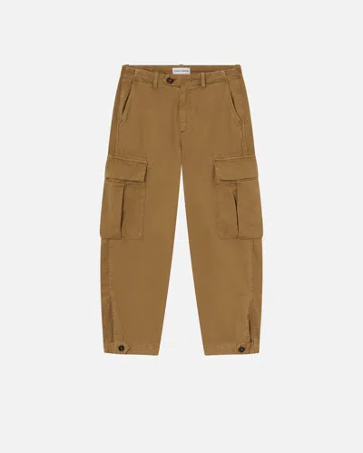 Pinko Gabardine Trousers In Elm Wood Brown