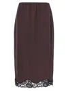 Pinko Gabbia Skirts In Brown