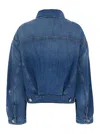 Pinko Blue Jacket With Classic Collar And Two Front Patch Pockets In Blue