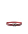 Pinko Galleria 3-cm Belt In Glossy Python Skin In Red