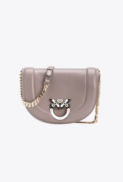 PINKO PINKO GALLERIA CLASSIC LOVE BAG CLICK ROUND WITH BEJEWELLED BUCKLE