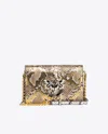 Pinko Galleria Mini Love Bag Click In Laminated Reptile Skin In Hi7y