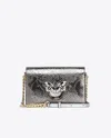 Pinko Galleria Mini Love Bag Click In Punched Reptile Skin In Iehl