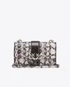 Pinko Galleria Mini Love Bag One In Reptile And Crocodile-print Leather In Zz1l