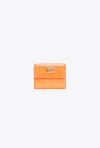 PINKO PINKO GALLERIA SMALL WALLET IN SHINY COLOURED CROCODILE-PRINT LEATHER