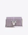 Pinko Mini Love Bag Click In Pink Breed  Galleria In Lilac-old Silver