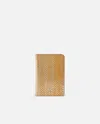 Pinko Galleria Vintage Laminated Reptile Skin Passport Holder In Gold/silver-light Gold