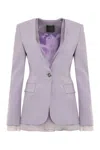 Pinko Gallina Single-breasted One Button Jacket In Purple