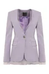 Pinko Gallina Single-breasted One Button Jacket In Purple