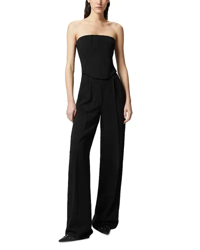 Pinko Strapless Jumpsuit In Black