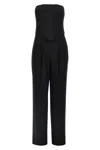 Pinko Elegant Bustier Jumpsuit With Wide-leg Trousers