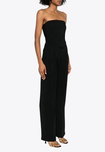 Pinko Gallo Strapless Jumpsuit In Black