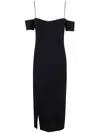 Pinko "gameboy" Double Canvas Dress In Black