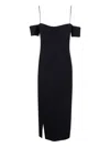 Pinko "gameboy" Double Canvas Dress In Black