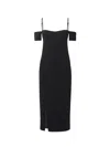 Pinko "gameboy" Double Canvas Dress In Black